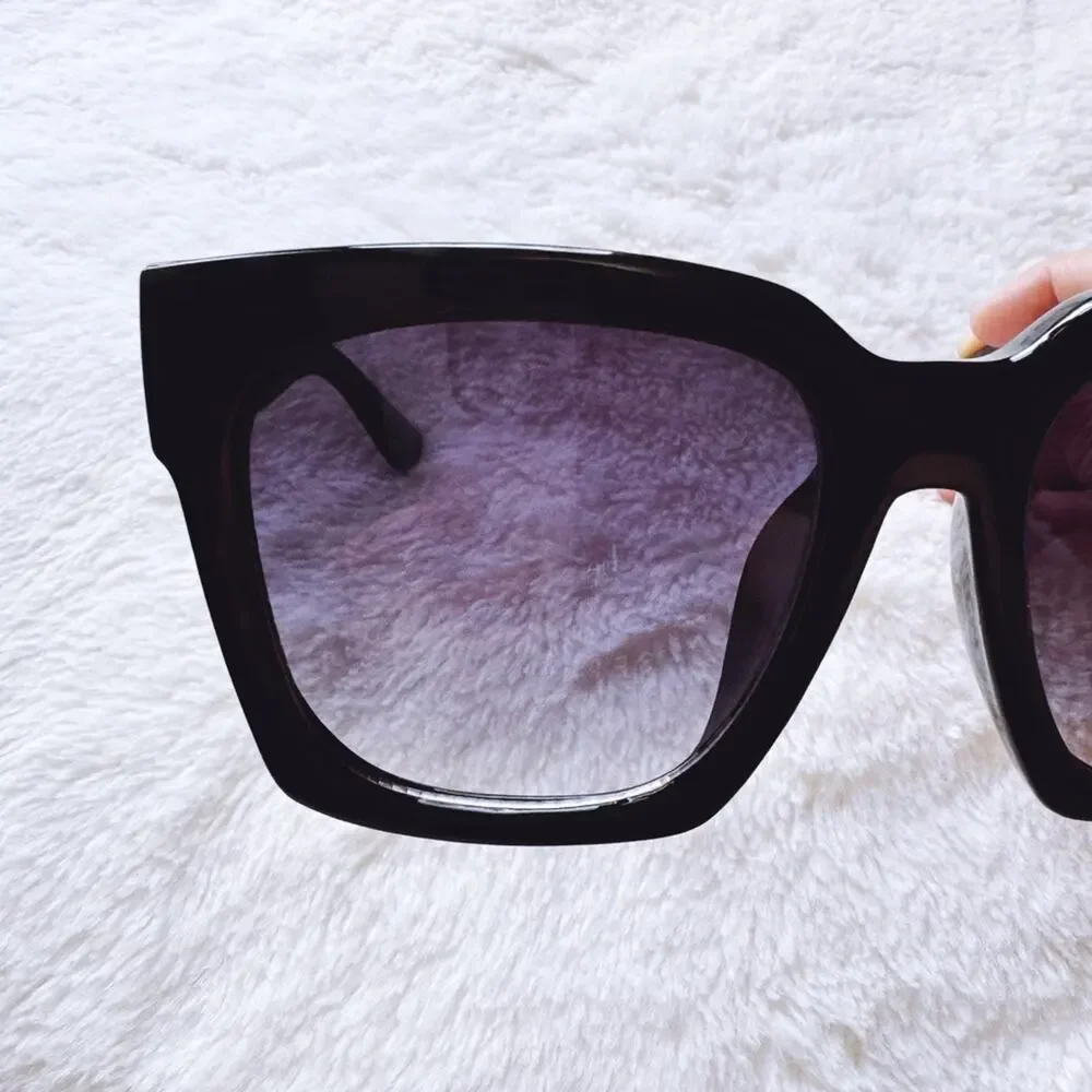 Liora Black Oversized Bold Sunglasses